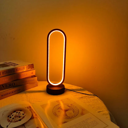 Lamp bedroom Ring Lamp Living Room Three-color Dimming Bedside Lamp LED Night Light